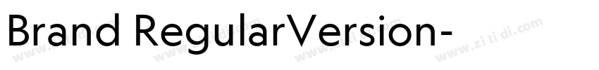 Brand RegularVersion字体转换